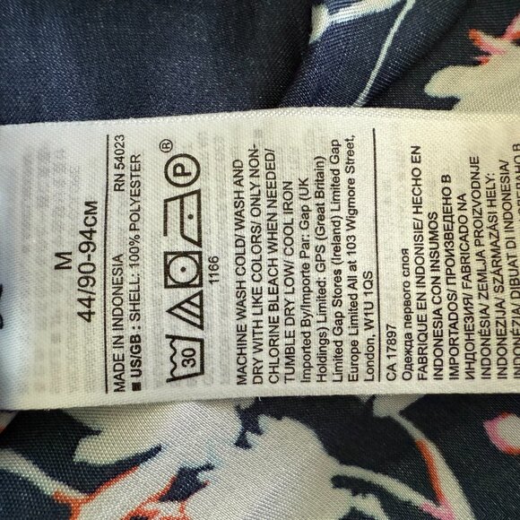 Banana Republic Women's Navy Floral Tank Top Size M - Picture 4 of 4